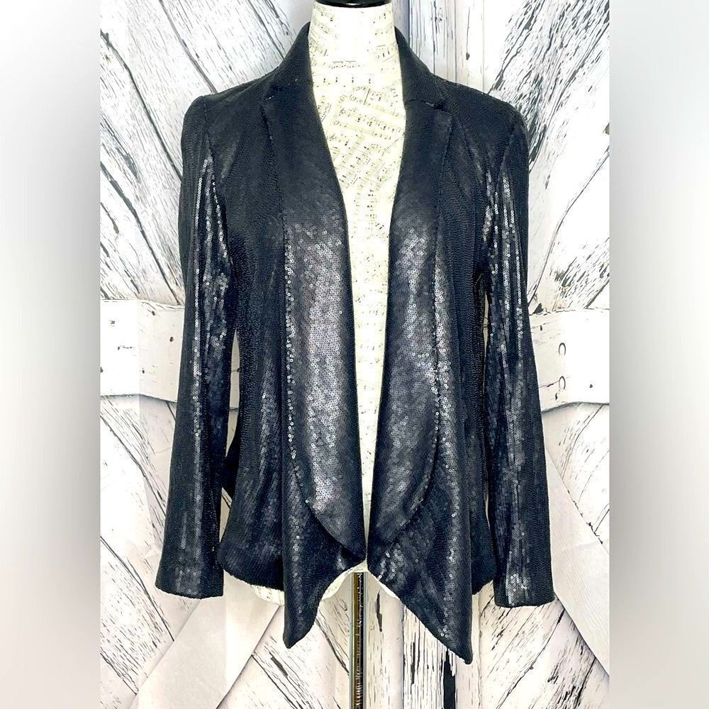 EIGHT SIXTY Sequin Black Blazer/Jacket M